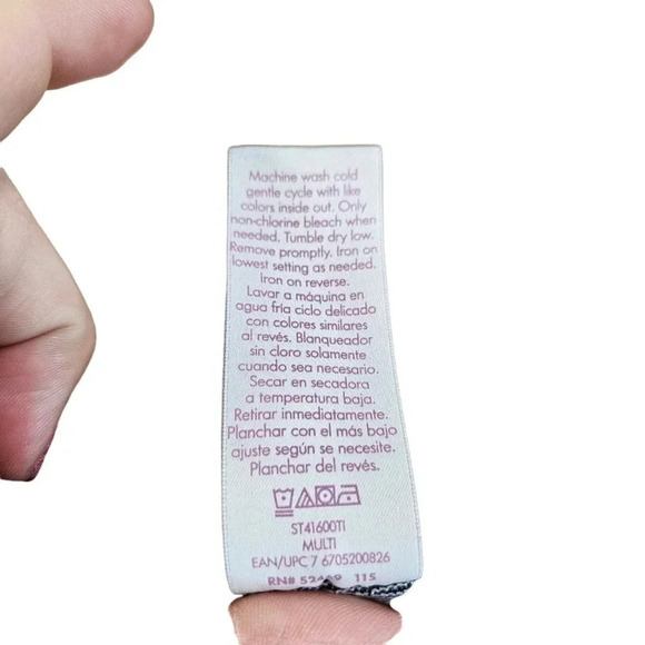 Black and White Checkered Plaid Size XL (16/18) Secret Treasures Long Sleeve Top - Picture 5 of 5